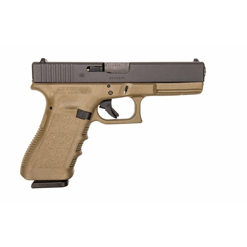 Picture of Glock 17 Gen 3 Handgun 9mm Luger 17/rd Magazines (2) 4.49" Barrel OD Green Frame Black Slide Austria PI1757203