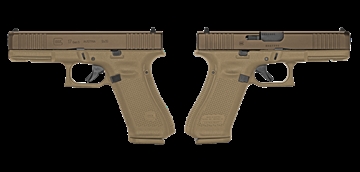 Picture of GLOCK 17 GEN 5 FS TAN/BRONZE TWO TONE 9MM PISTOL 4.49" FXD 5.5lb 3-17RD MAGS    PA175S203-2TT