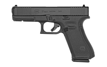 Picture of GLOCK 17 Gen5, Rebuilt, Safe Action, Semi-automatic, Polymer Frame Pistol, Full Size, 9MM, 4.49" Barrel, Black, 17 Rounds, 3 Magazines PR1755503FS PR17555FS