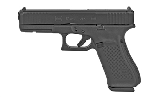 Picture of GLOCK 17, Semi-automatic, Striker Fired, Full Size, 9MM, 4.49", Black, Interchangeable, 17Rd, Rebuilt, Polymer, Matte UR17555MOSFS