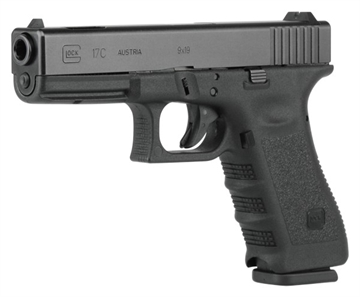 Picture of GLOCK 17C Gen 3, TALO Exclusive, Striker Fired, Semi-automatic, Polymer Frame Pistol, Full Size, 9MM, 4.49" Barrel, Matte Finish, Black, Fixed Sights, 10 Rounds, 2 Magazines PI1759201