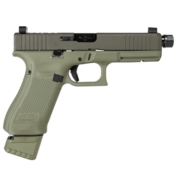 Picture of SHARK COAST CUSTOMS 17V C4 OD GREEN 9MM 17RD BLACK BARREL SUPPRESSOR HEIGHTS SIGHTS OPTICS CUT PV1750203HUNT CAMFOUR EXCLUSIVE PV1750203HUNT