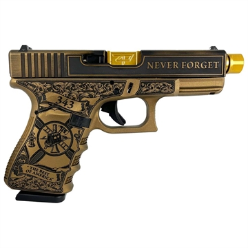 Picture of Glock 19 Gen 3 Custom "9/11 Tribute" Handgun 9mm Luger 15/rd Magazines (2) 4.6" Barrel USA UI1950203 MOD911T