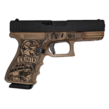 Picture of Glock 19 Gen 3 Custom "Bourbon Country" Handgun 9mm Luger 15rd Magazines (2) 4.02" Barrel Austria PI1950203 MODCTRYSD