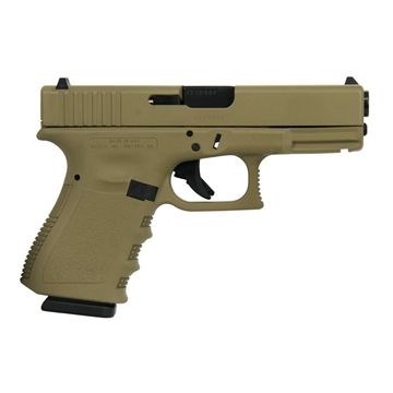 Picture of Glock 19 Gen 3 Custom "FDE" Handgun 9mm Luger 15/rd Magazines (2) 4.02" Barrel USA UI1950203 MODFDE