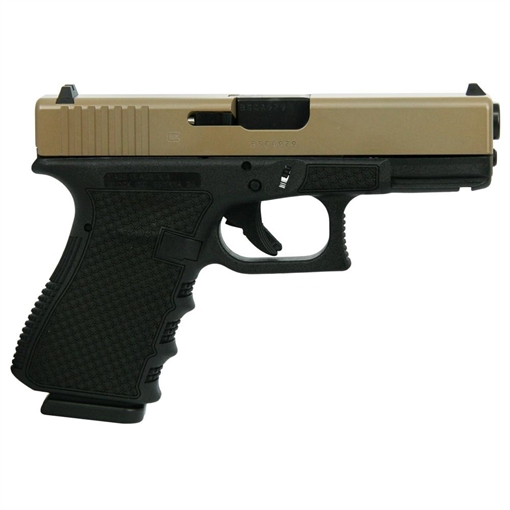 Picture of Glock 19 Gen 3 Custom "FDE Slide Polymer Chainmail Stippled Frame" Compact Handgun 9mm Luger 15/rd Magazines (2) 4.02" Barrel USA UI1950203 MODCMSFDE