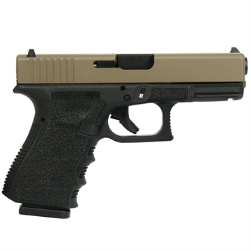 Picture of Glock 19 Gen 3 Custom "FDE Slide Polymer Cobblestone Stippled Frame" Compact Handgun 9mm Luger 15/rd Magazines (2) 4.02" Barrel USA UI1950203 MODCSSFDE