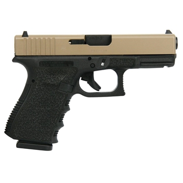 Picture of Glock 19 Gen 3 Custom "FDE Slide Polymer Cobblestone Stippled Frame" Handgun 9mm Luger 15/rd Magazines (2) 4.02" Barrel Austria PI1950203 MODCSSFDE