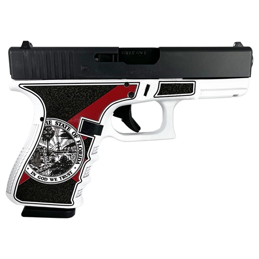 Picture of Glock 19 Gen 3 Custom "Florida White" Handgun 9mm Luger 15/rd Magazines (2) 4" Barrel Austria PI1950203 MODFLFL