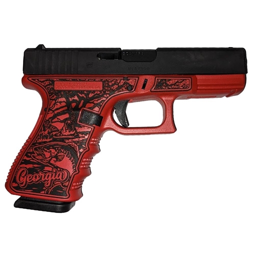 Picture of Glock 19 Gen 3 Custom "Georgia Red" Handgun 9mm Luger 15rd Magazines (2) 4.02" Barrel Austria Made PI1950203 MODGARD