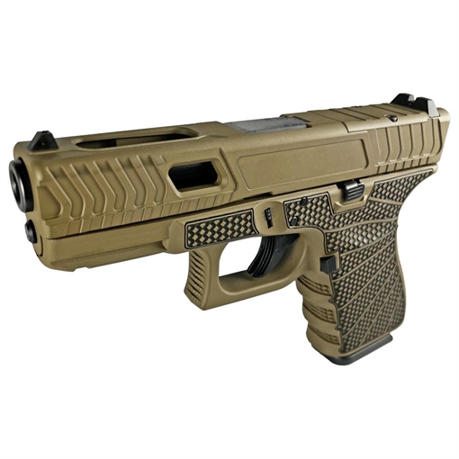 Picture of Glock 19 Gen 3 Custom "Jimbo Ripple Stipple" Compact Handgun 9mm Luger 15/rd Magazines (2) 4.02" Barrel USA UI1950203 MODJMBO