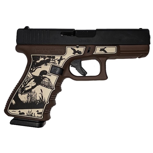 Picture of Glock 19 Gen 3 Custom "Mallard Brown" Handgun 9mm Luger 15rd Magazines (2) 4.02" Barrel Austria Made PI1950203 MODDKBR