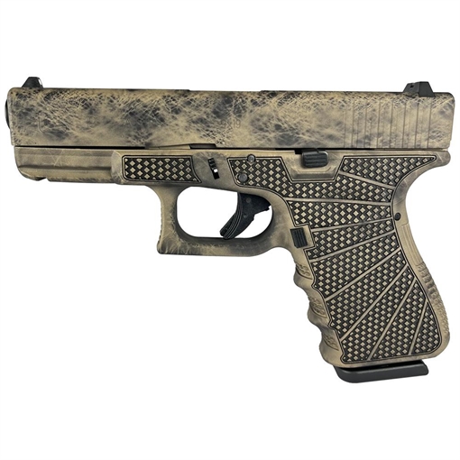Picture of Glock 19 Gen 3 Custom "Marble Stipple Frame" Handgun 9mm Luger 15rd Magazines (2) 4" Barrel Austria PI1950203 MODMBSF