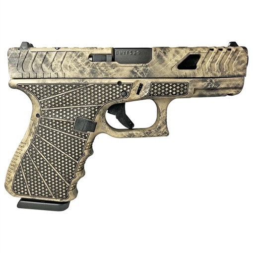 Picture of Glock 19 Gen 3 Custom "Method Cut Slide/ Marble Chainmail Stipple" Handgun 9mm Luger 15/rd Magazines (2) 4" Barrel Austria PI1950203 MODMBCM
