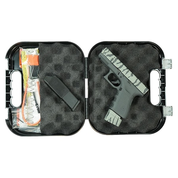 Picture of Glock 19 Gen 3 Custom "Sniper Grey/Tiger Stripe Extended Mag" Handgun 9mm Luger 17rd Magazine 4" Ported Barrel UI1950203 MODTSG