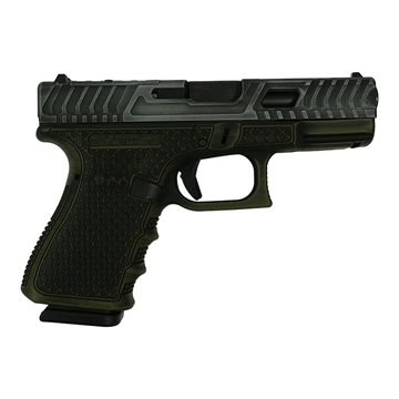 Picture of Glock 19 Gen 3 Custom "Tarpon Green Frame" Handgun 9mm Luger 15/rd Magazines (2) 4" Barrel with Trigger Shoe Optic Cut US Made UI1950203 MODGTRP