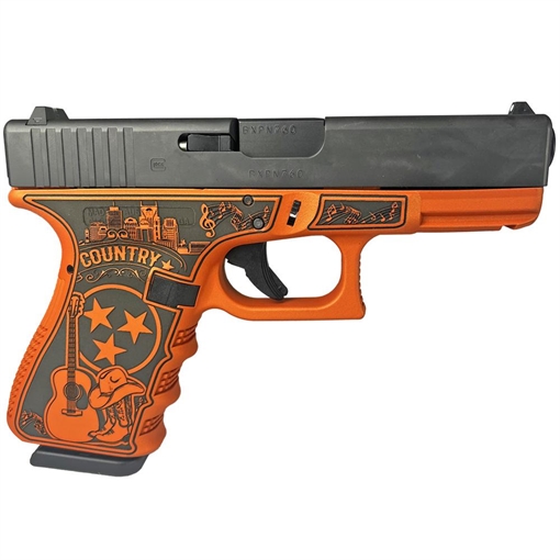 Picture of Glock 19 Gen 3 Custom "Tennessee-Orange" Handgun 9mm Luger 15/rd Magazines (2) 4.02" Barrel PI1950203 MODTNO