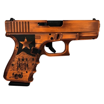 Picture of Glock 19 Gen 3 Custom "Texas Orange" Handgun 9mm Luger 15/rd Magazines (2) 4" Barrel Austria PI1950203 MODTXO