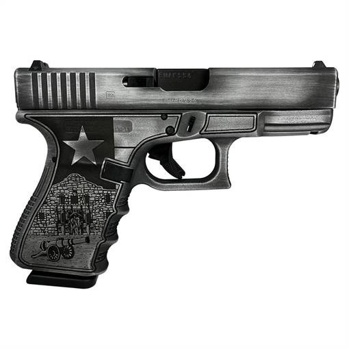Picture of Glock 19 Gen 3 Custom "Texas Silver" Handgun 9mm Luger 15/rd Magazines (2) 4" Barrel Austria PI1950203 MODTXS