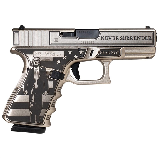 Picture of Glock 19 Gen 3 Custom "Trump Fight" Handgun 9mm Luger 15rd Magazines (2) 4" Barrel Austria PI1950203 MODTF19