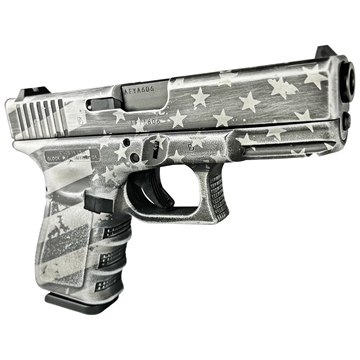 Picture of Glock 19 Gen 3 Custom "USA Flag-Distressed Gray" Handgun 9mm Luger 15/rd Magazine (2) 4" Barrel Austria PI1950203 MODDISFLAGGRY