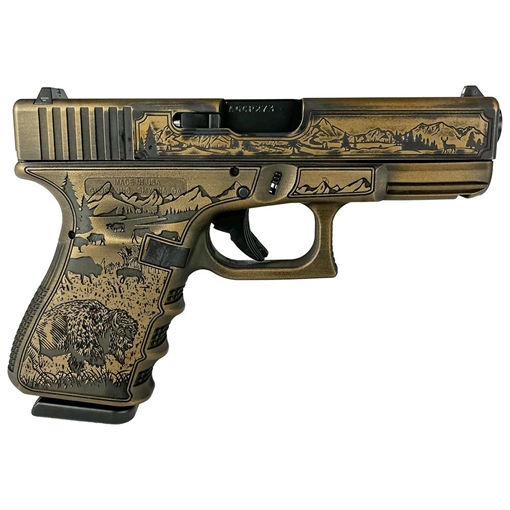 Picture of Glock 19 Gen 3 Custom "Western" Compact Handgun 9mm Luger 15/rd Magazines (2) 4.02" Barrel USA UI1950203 MODWEST