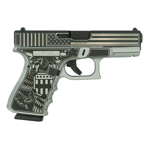 Picture of Glock 19 Gen 3 "Trump 2024 Take America Back" Handgun 9mm Luger 15rd Magazines(2) 4" Barrel US UI1950203 MODTTAB