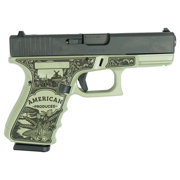 Picture of Glock 19 Gen 4 "American Made-Farm" Compact Handgun 9mm Luger 15rd Magazines(2) Verde Finish 4" Barrel UG1950203 MODAM29