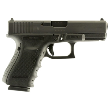 Picture of Glock 19 Gen 4 MOS Compact Handgun 9mm Luger 15/rd Magazines (3) 4.02" Barrel Black USA UG1950203MOS