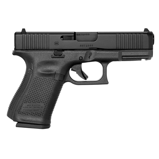 Picture of Glock 19 Gen 5 Compact Handgun 9mm Luger 15/rd Magazines (3) 4.02" Barrel Black Night Sights 5.5lb Trigger LE USA UA1950302AB