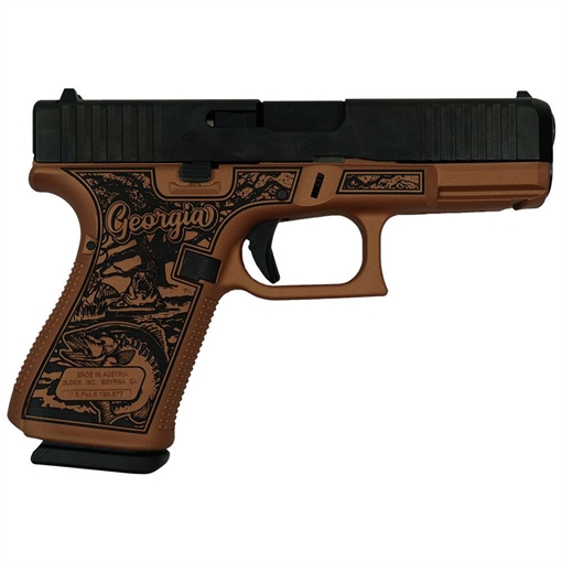 Picture of Glock 19 Gen 5 Custom "Georgia Clay" Handgun 9mm Luger 15rd Magazines (3) 4.02" Barrel Front Serrations Austria PA195S203 MODGACL