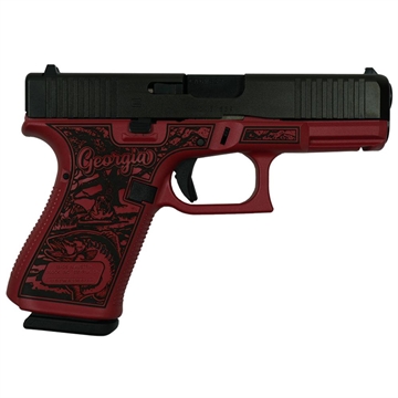 Picture of Glock 19 Gen 5 Custom "Georgia Red" Handgun 9mm Luger 15/rd Magazines (3) 4.02" Barrel Front Serrations Austria PA195S203 MODGARD