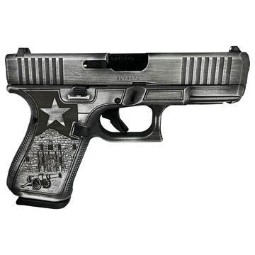 Picture of Glock 19 Gen 5 Custom "Texas Silver" Handgun 9mm Luger 15/rd Magazines (3) 4.02" Barrel Austria PA195S203 MODTXS