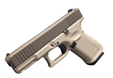 Picture of GLOCK 19 GEN 5 FS TAN/BRONZE TWO TONE 9MM PISTOL 4.02" FXD 5.5lb 3-15RD MAGS 756542286326 -