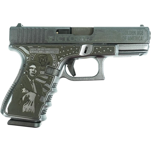 Picture of Glock 19 Gen3 Custom "Trump 47th" Handgun 9mm Luger 15rd magazines(2) 4" Barrel Austria Made PI1950203 MODTDM