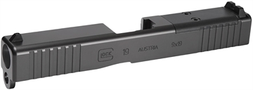 Picture of GLOCK OEM MOS Slide, Fits GLOCK 19 Generation 3, Optics Ready, Includes MOS Slide with Assembled Internals, MOS Cover Plate, and Standard Sights 79008