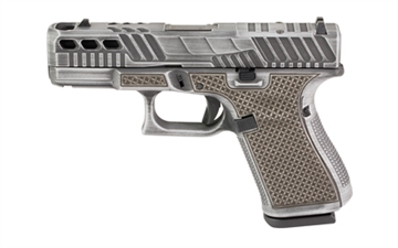 Picture of GLOCK 19 GEN 5, Semi-automatic, Striker Fired, Polymer Frame Pistol Compact, 9mm, 4.01" Barrel, Cerakote Finish, Gray, Suppressor Height Sights, Zaffiri Precision Ported Barrel, 15 Rounds, 3 Magazines PA195S204N