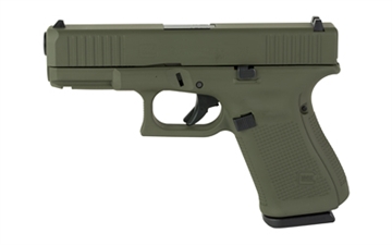 Picture of GLOCK 19 Gen 5, Striker Fired, Semi-automatic, Polymer Frame Pistol, Compact, 9MM, 4.02" Barrel, Cerakote Finish, Olive Drab Green, 15 Rounds, 3 Magazines PA195S204-OD