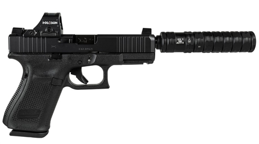 Picture of SHARK COAST CUSTOMS 19 V SHARK PUPPY 9MM 4.02IN BARREL 15RD BLACK PV1950203SKPBLK CAMFOUR EXCLUSIVE PV1950203SKPBLK