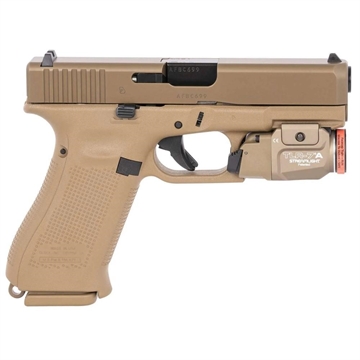 Picture of Glock 19x Gen 5 Compact Handgun 9mm Luger 17/rd Magazines (3) 4.02" Barrel FDE Night Sights with Streamlight TLR7A USA UX1950203SL