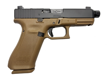 Picture of SHARK COAST CUSTOMS 19X V C4 9MM 19RD BLACK/FDE BLACK THREADED BARREL SUPPRESSOR HIGHT SIGHTS UV1950703XCOYTB CAMFOUR EXCLUSIVE UV195073XCOYTB