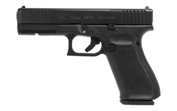 Picture of GLOCK 20 M.O.S., Gen 5, Semi-automatic, Striker Fired, Full Size, 10MM, 4.61, Black, Interchangeable, 15 Rounds, Rebuilt, Polymer, Matte PR20555MOSFS