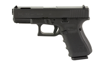 Picture of GLOCK 23C Gen 4, Striker Fired, Semi-automatic, Polymer Frame Pistol, Compact, 40 S&W, 4.02" Barrel, Matte Finish, Black, Fixed Sights, 13 Rounds, 3 Magazines PG2359203