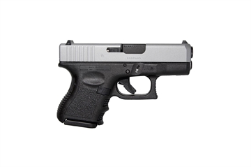 Picture of GLOCK 26 G26 HGA 9MM 3.5 IN BBL FS 5LB 2 10RD MAGS CERAKOTE SILVER TITANIUM SLIDE UI2650201TISL