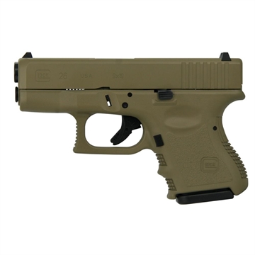 Picture of Glock 26 Gen 3 Custom "FDE" Handgun 9mm Luger 10/rd Magazines (2) 3.43" Barrel Austria PI2650201 MODFDE