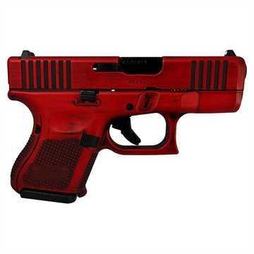 Picture of Glock 26 Gen 5 Custom "Distressed Red" Subcompact Handgun 9mm Luger 10/rd Magazines (3) 3.43" Barrel USA UA265S201 MODRD