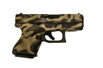 Picture of GLOCK 26 GEN 5 G26 HGA 9MM 3.5 IN BBL FS 5LB 3 10RD MAGS CERAKOTE SANDSTORM CAMO SLIDE AND FRAME UA265S201SSC