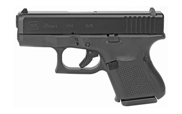 Picture of GLOCK 26 Gen5, Rebuilt, Semi-automatic, Striker Fired, Sub-Cmp, 9MM, 3.43, Black, Interchangeable, 10Rd, 3 Mags, Fixed Sights, Polymer, Matte UR26555