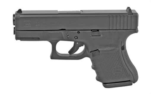 Picture of GLOCK 29 Gen 4, Striker Fired, Semi-automatic, Polymer Frame Pistol, Sub-Compact, 10MM, 3.78" Barrel, Matte Finish, Black, Fixed Sights, 10 Rounds, 2 Magazines, Right Hand G294AUT