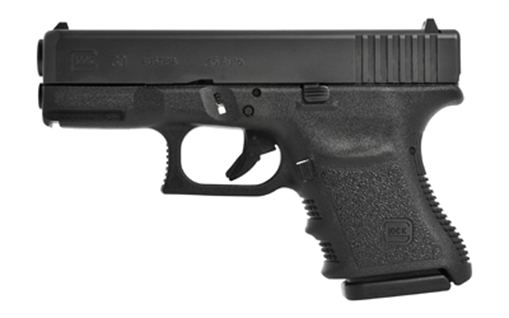 Picture of GLOCK 30SF, Striker Fired, Semi-automatic, Polymer Frame Pistol, Sub-Compact, 45 ACP, 3.78" Barrel, Matte Finish, Black, Interchangeable Backstraps, Fixed Sights, 10 Rounds, 2 Magazines G30SFAUT